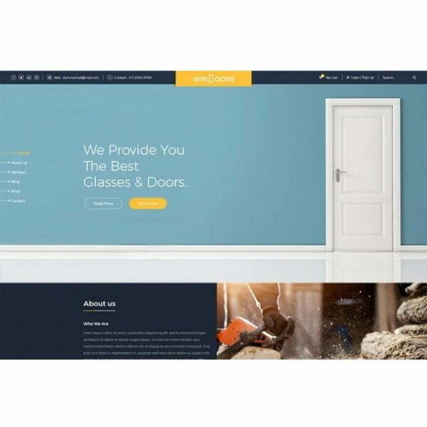 Windoors Website – HTML Template